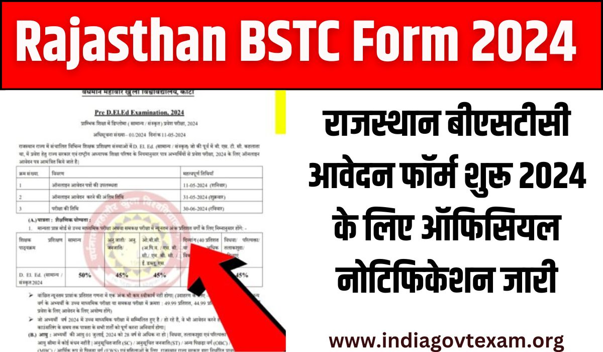 Rajasthan BSTC 2024 Application Form